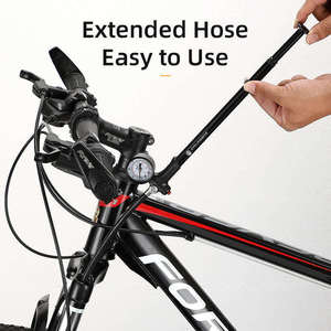 Pompe à vélo portable 120PSI gonfleur de pression de vélo de montagne pompe à air pour fourche et <span class=keywords><strong>amortisseur</strong></span> arrière <span class=keywords><strong>compresseur</strong></span> Valve Schrader - Product Image 6