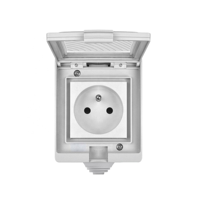 EU FR 250V 16A Outdoor IP55 Weatherproof Wall Socket Switches 13A Rated Current