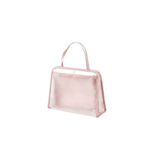 FaSoLa Transparent <b>Toiletries</b> <b>Bag</b> With Mesh Side Zipper Closure For Daily Use Cosmetic Storage - Product Image 5
