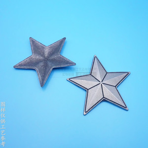 Zinc Alloy Star Nameplate 40mm <b>Retro</b> Finish For Packaging <b>Decoration</b> - Product Image 2