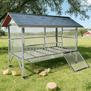 Cage à volaille en fil d'acier inoxydable épais, anti-picorage, anti-évasion, cage d'élevage à double usage pour les fermes domestiques, maisons classiques de luxe - Product Image 1