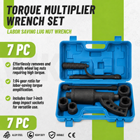 Clé multiplicatrice de couple pour écrous de roue de camion lourd, 4800 Nm, entraînement 1 pouce avec douilles de 21, 33, 38, 41 mm