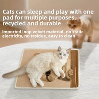Arbre à chat mural vertical moderne planche à gratter en bois enveloppé de sisal protecteur de canapé anti-rayures carton à griffes résistant à l'usure