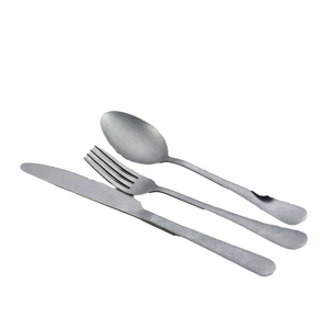 Indian Modern Stainless Steel Western Flatware Set Includes <b>Steak</b> <b>Knife</b> Fork Spoon Dessert Spoon Dishwasher Safe Mirror Polish - Product Image 4
