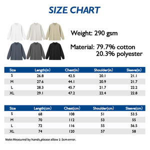 Vendita calda da uomo <span class=keywords><strong>felpe</strong></span> 290GSM a collo finto <span class=keywords><strong>Streetwear</strong></span> tinta unita in cotone poliestere collo a coste rilassanti felpa da uomo - Product Image 4