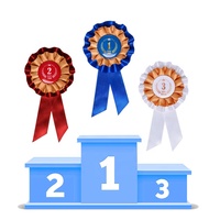 Yama Usine En Gros Décoratif 7.5cm Satin Ruban Rosette Ruban Prix Grand pour Chien Cheval Jeu Compétition