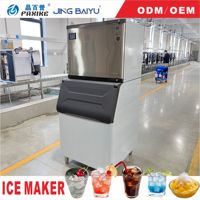 150kg 180kg 220kg Commerciële eetbare ijsmachine met halve blokjes, watergekoeld, verdikt roestvrij staal, CE CB, voor koffie- en theewinkels.