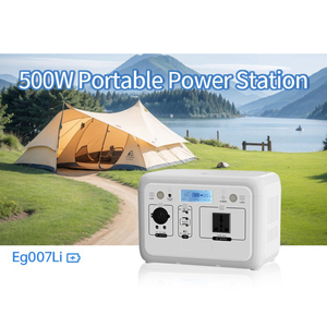 สถานีไฟฟ้าพกพา LiFePO4 500W คลื่นไซน์บริสุทธิ์ ชาร์จด้วยพลังงานแสงอาทิตย์ สำหรับตั้งแคมป์กลางแจ้ง เครื่องกำเนิดไฟฟ้าสำรองฉุกเฉิน - Product Image 1
