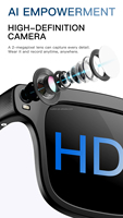 Lunettes Intelligentes BW300 : Traduction IA, Assistant Vocal, Contrôle Musical, Appels Bluetooth, Lunettes de Soleil Sport UV400, Lunettes IA 200W avec Caméra
