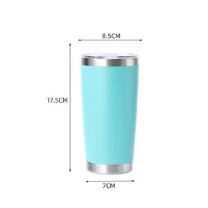 X527 Custom Logo 20oz Powder Coated Tumbler Double Wall Vacuum <b>Insulated</b> Stainless Steel Travel Coffee <b>Mug</b> With Logo - Product Image 3