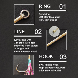Hameçons circulaires en acier à haute teneur en carbone XUHANG PXSW01-PT pour la pêche au leurre, ciblant le cabillaud, le bar, le poisson-chat, le brochet, le requin, pour l'utilisation en eau salée et en rivière, lumineux UV - Product Image 4