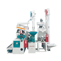 Machine de décorticage de riz combinée automatique commerciale 1TPH avec rouleaux en caoutchouc, ensemble complet pour le traitement des céréales