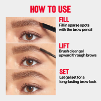Crayon à sourcils waterproof et gel fixateur transparent longue tenue pour sourcils – Marque privée