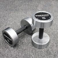 Haltère en acier personnalisé entièrement en métal 2.5kg-80kg Rotation haltère poids libres