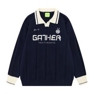 เสื้อสเวตเตอร์ผ้าฝ้ายผสมทรงโอเวอร์ไซส์ - Product Image 1