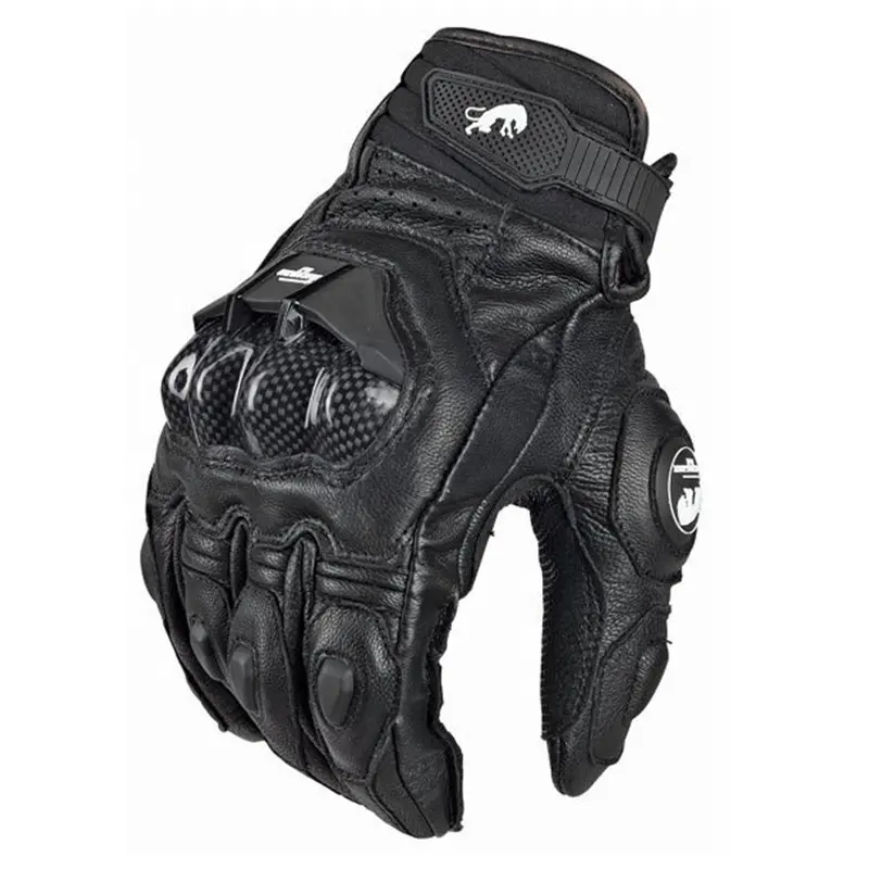 Gants de moto ASF6 noir équitation en cuir véritable moto blanc route Motocross équipe de course gants hommes été hiver