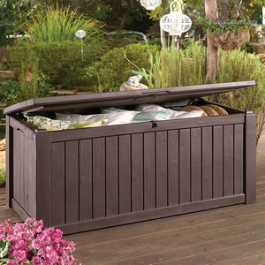 <strong>Wood</strong> Style Deck Box <strong>Storage</strong> Box Outdoor Indoor <strong>Bench</strong> - Product Image 3