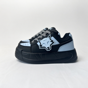 Lupo Logo grosso Sneakers con lacci unici a Zigzag due colori accattivanti Base grossa per <span class=keywords><strong>scarpe</strong></span> da passeggio di moda - Product Image 5