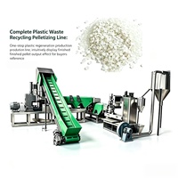 Ligne de recyclage de machine de fabrication de granulés de plastique PP PE HDPE Polystyrène LLDPE entièrement automatique avec compacteur, marque LYD