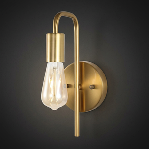 Modern Gold Plated Brass <b>Wall</b> Lamp Sconce Circular Design Polished Metal Craft Home Decoration <b>Light</b> Fixture - Product Image 1