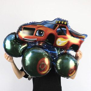Globos de coches deportivos de dibujos animados para niños, globo de vehículo <span class=keywords><strong>Blaze</strong></span> y The <span class=keywords><strong>Monster</strong></span> Machines, decoración para fiesta de cumpleaños - Product Image 2