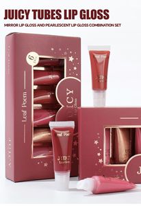 Leaf Poem – Ensemble de 6 gloss à lèvres effet miroir hydratant et repulpant, huile à lèvres scintillante longue tenue pour des lèvres plus pulpeuses - Product Image 6