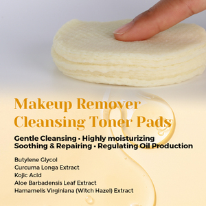 แผ่นทำความสะอาดผิวหน้าแบบผลัดเซลล์ผิวด้วยกรดไกลโคลิกและใบบัวบก OEM/ODM พร้อมวัสดุทำจากฝ้ายและผ้าไม่ถักทอสำหรับเช็ดเครื่องสำอาง - Product Image 3