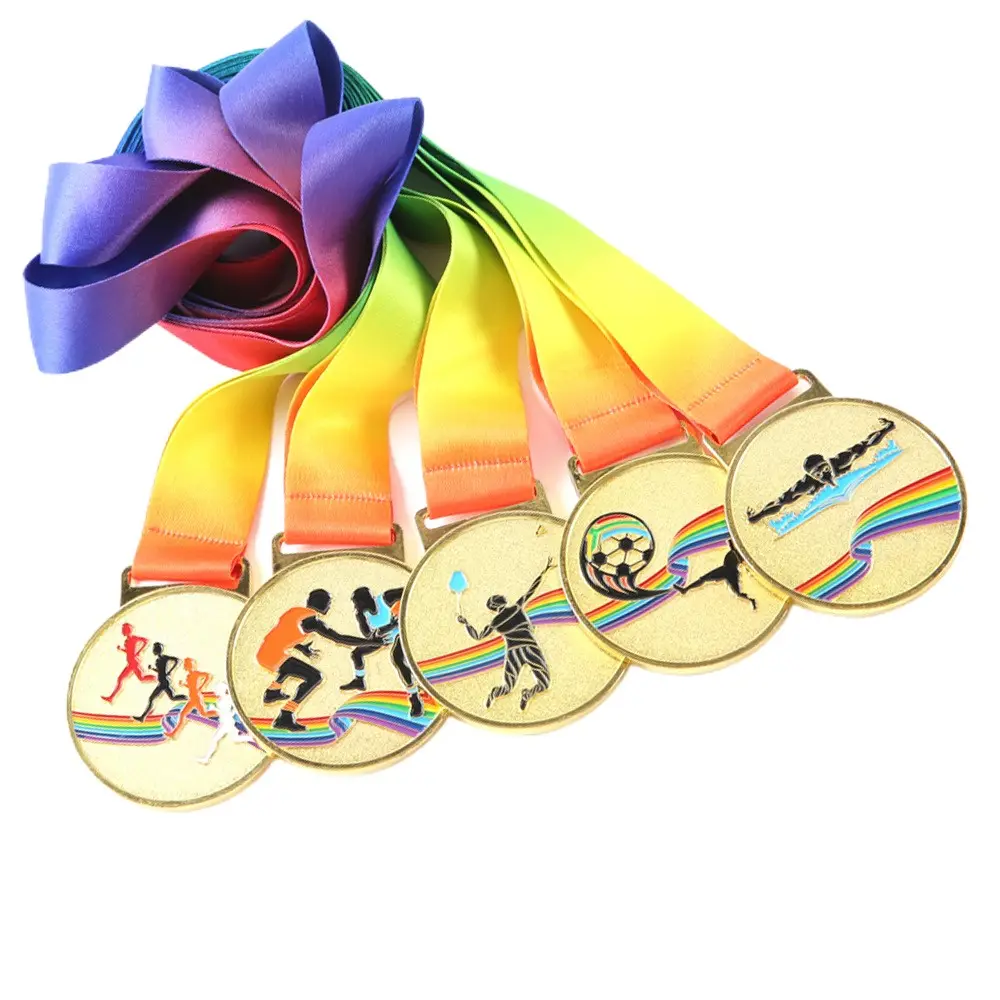 OEM individuelle Marathon-Medaillen Tanz 3d Sport Radfahren Goldmetall Taekwondo-Medaille Fußball Judo Jiu-Jitsu Emaille Karate-Medaillen