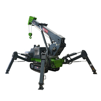 Mini-grue araignée portable 3t, grue araignée hydraulique sur chenilles, télécommande sans fil, mini-grue de levage pour espaces étroits