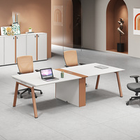 Table de conférence rectangulaire moderne en bois écologique, modulaire et extensible, avec pieds en métal pour le bureau, mobilier de bureau
