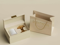 Emballage cadeau d'invitation en carton élégant et luxueux pliable haut de gamme avec fermeture magnétique et logo