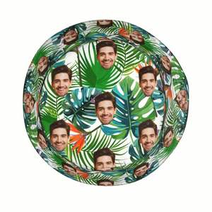 Sombrero de Pescador Personalizado con Hojas Tropicales Hawaianas para Hombre y Mujer, Fondo Blanco, Diseño de Dibujos Animados, Gorra con Estampado Personalizado - Product Image 3