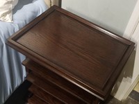 Table d'appoint en bois massif, table d'angle moderne minimaliste, porte-revues, buffet mobile pour salon, armoire de rangement, table d'angle