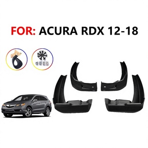 FOR Acura RDX Mud Flaps 12-18 <b>Plastic</b> Tire Guards Black Front Rear Car Deflectors - Product Image 5