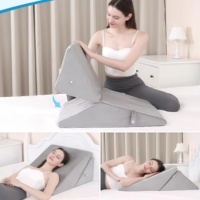 Coussin compensé pour dormir, ensemble de coussins compensés pliables réglables de 9 et 12 pouces, oreillers triangulaires orthopédiques en mousse à mémoire de forme