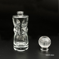 30ml Clair Unique Hommes Forme Bouteilles De Parfum En Verre avec Bouchon En Cristal