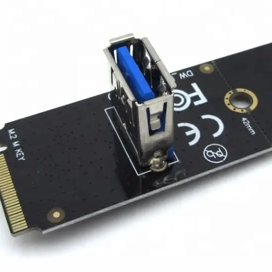 High quality USB 3.0 to NGFF M2 M.2 PCIE 1X to 4X PCI express riser card