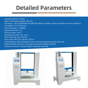 Programmeerbare papierkern-compressietester - Geautomatiseerd krachttestapparaat voor de crush-weerstand van kartonnen buizen - Product Image 5