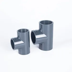 UPVC Pipe Fittings 1" Sch80 Three Way Plastic PVC Equal Tee for Industrial Water Supply