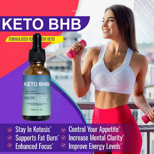 Gouttes liquides Keto BHB 60 ml Supprimer l'appétit Complément alimentaire pour la perte de poids 2000 mg Cétone L-Carnitine Extrait de thé vert à la framboise Gingembre - Product Image 5