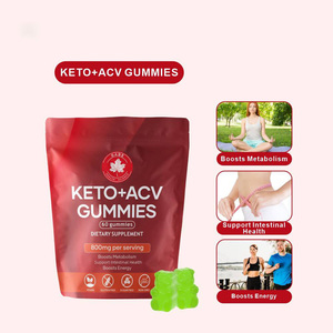 Vente en gros OEM Adultes Vegan Vinaigre de cidre de pomme Gomme pour hommes/femmes Bio Acv Minceur Keto Perte de poids Gommes multivitamines - Product Image 2