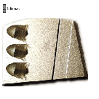 Disque abrasif trapezoïdal à dos rond pour le meulage du béton, outils de ponçage, OEM disponible, haute dureté avec 3 trous