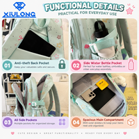 Ensemble de 3 sacs d'école pour filles : Sac à dos, sac fourre-tout et trousse à crayons, imprimé tendance, sac à dos d'étudiant, vente en gros