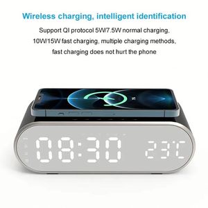 Best Gift Wireless Phone Charger With Alarm Clock Multi-function 15W Wireless Charger Desk Charger for All Smart Phones - Product Image 5