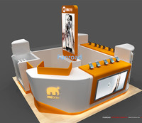 Maßgeschneiderter Handy-Kiosk, Glasvitrine, Handy-Schaukasten, Vitrinenschrank, Handy-Zubehör-Regal