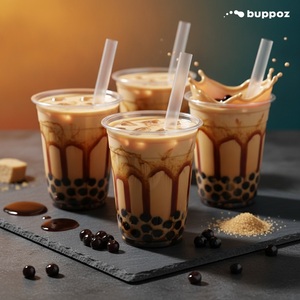ไข่มุกบัวลอยน้ำตาลทรายแดงแบบสำเร็จรูปสำหรับเครื่องดื่มชาไข่มุกและไอศกรีม ผลิตตามสั่ง (OEM) - Product Image 4