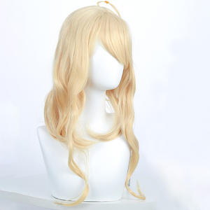Perruque bleu marine pour Venti Genshin Impact 2 tons Anime <span class=keywords><strong>Cosplay</strong></span> perruques avec tresses queue de cheval frange vendeur - Product Image 4