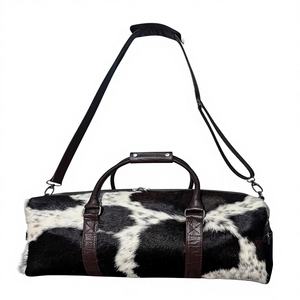 กระเป๋าเดินทางหนังแท้ขนสัตว์สุดหรู รุ่น LHDB-0133 ขนาดใหญ่ จุของได้เยอะ ดีไซน์ทันสมัย ซิปพกพาสะดวก ใช้งานได้หลากหลาย เหมาะสำหรับทุกเพศ - Product Image 1