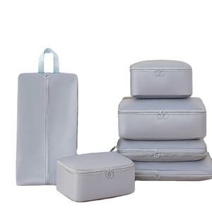 6 Pieces Foldable Polyester Zipper Large Capacity Travel Compression Storage Bags Set Waterproof Lightweight Durable Portable - Product Image 6