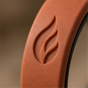 Coque en silicone personnalisée pour Oura Ring 4 Gen 3, motif flamme en terre cuite, design emblème de feu, durable au quotidien - Product Image 2